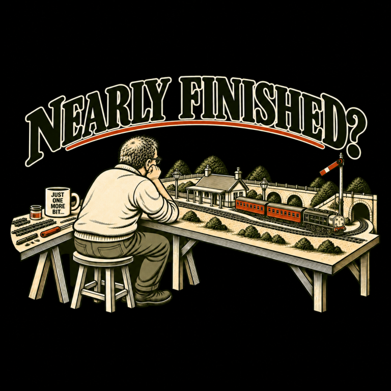 Analogue Class model railway hobby T-shirt design